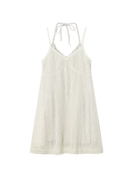 Rochie mini B+ab tricotate alb