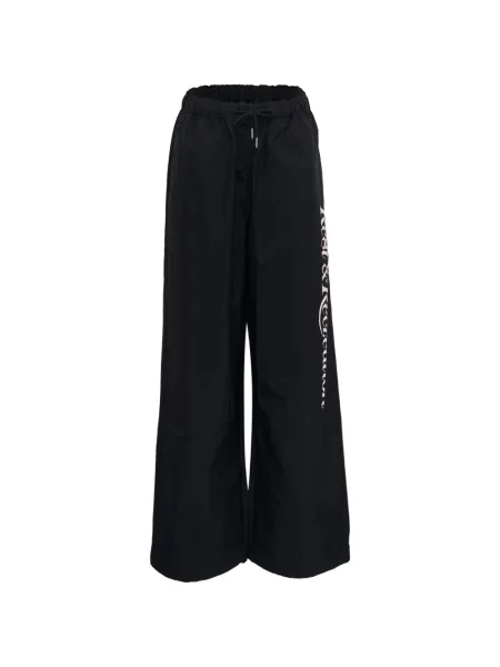 Pantaloni Rest & Recreation cu imagine alergare negru
