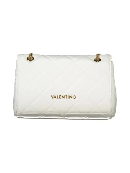 Lniana torebka crossbody Valentino Bags pikowana biała