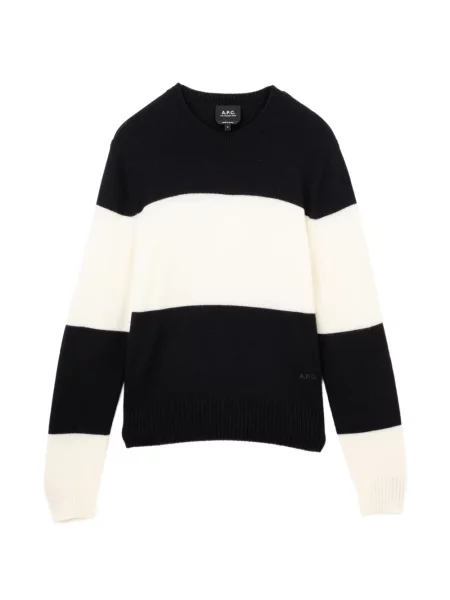 Pulover A.p.c. cu broderie albastru