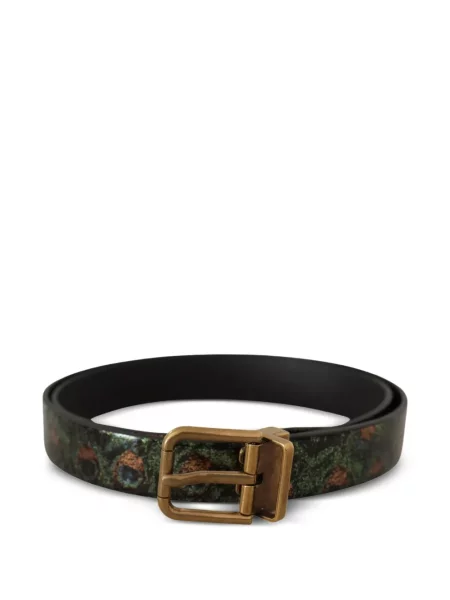 Curea Dolce & Gabbana din piele cu imagine negru