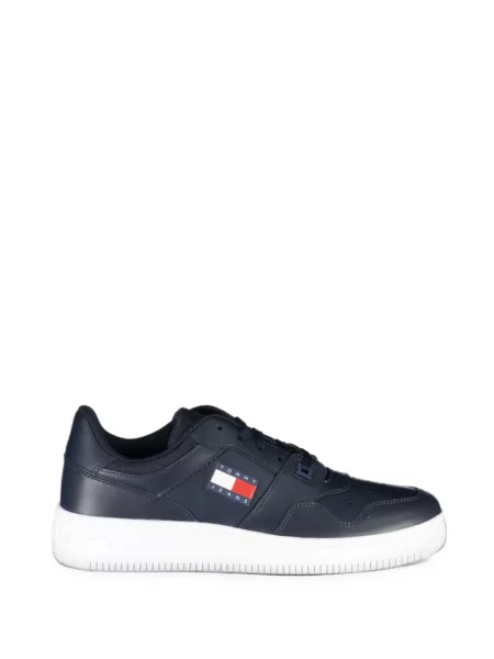 Sneakerși Tommy Hilfiger din piele cu autograf albastru