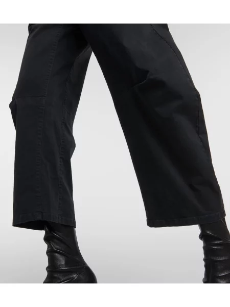 Pantaloni Nili Lotan din țesătură twill negru