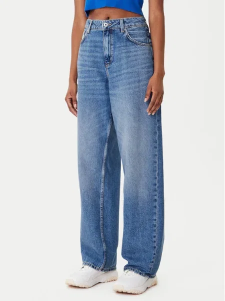 Дънки Hugo Blue с висока талия синьо