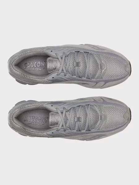 Замшевые кроссовки Saucony серые