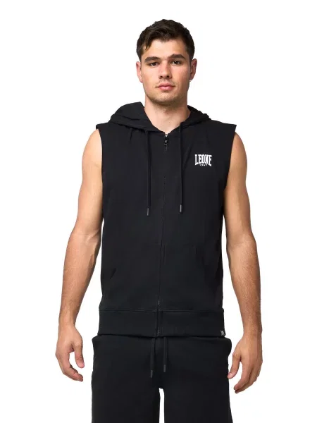 Bluza z kapturem bez rękawów HJ czarna