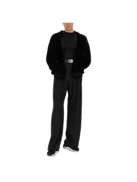 Bluza z kapturem Balenciaga z kapturem czarna