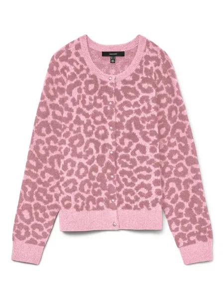VERO MODA Geacă tricotată VMNEWKAI / pitaya roz