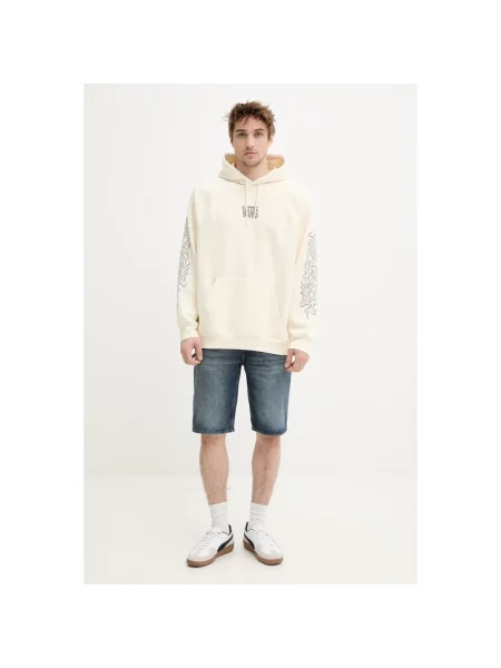 Bluza z kapturem Vans beżowa