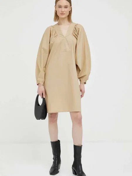 By Malene Birger rochie din mini oversize bej