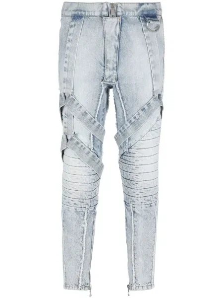 Blugi Balmain cu bretele albastru