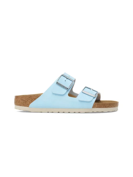 Birkenstock Arizona Birko-Flor Nubuk Regular Fit Unisex Sandały Birkenstock Size: niebieski