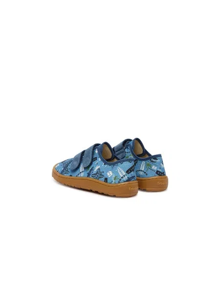 Papucs Froddo Barefoot Canvas D kék