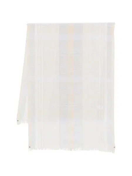 Fular Peserico cu franjuri în carouri