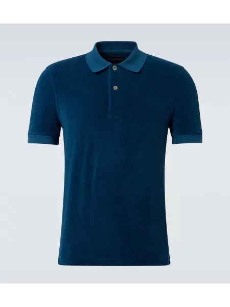 Polo Tom Ford de catifea albastru