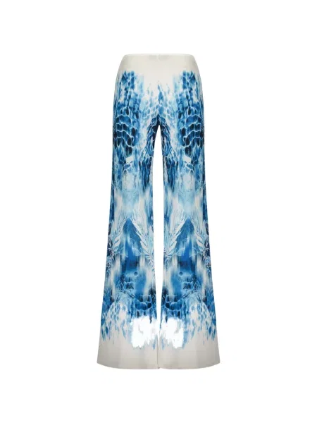 Pantaloni Alberta Ferretti cu imagine albastru