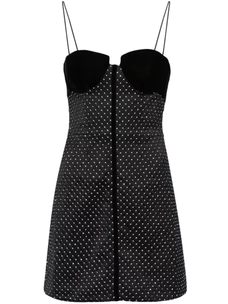 Rochie Nafsika Skourti din satin de cristal de costum negru