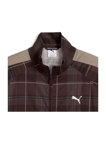 Kockovaná bežecká bunda Puma Yellow žltá
