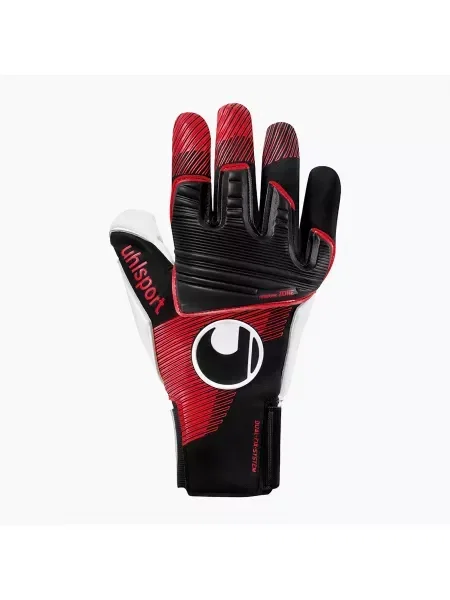Rękawice bramkarskie dziecięce uhlsport Powerline Absolutgrip czarne/czerwone/białe białe