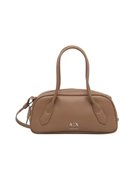 Armani Exchange torebka crossbody z imitacji skóry brązowa