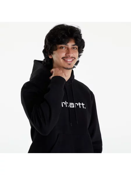 Суичър с качулка Carhartt Wip с качулка бяло
