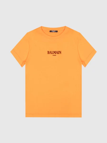 Детская футболка Balmain оранжевая