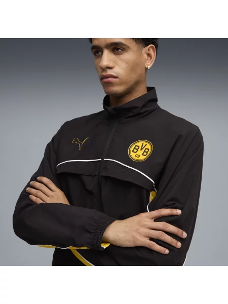 PUMA kurtka Borussia Dortmund FtblStatement Cellerator Odzież Czarny/Żółty Sizzle XXS czarna