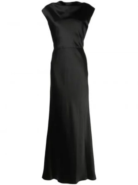 Rochie maxi Amsale fără mâneci negru