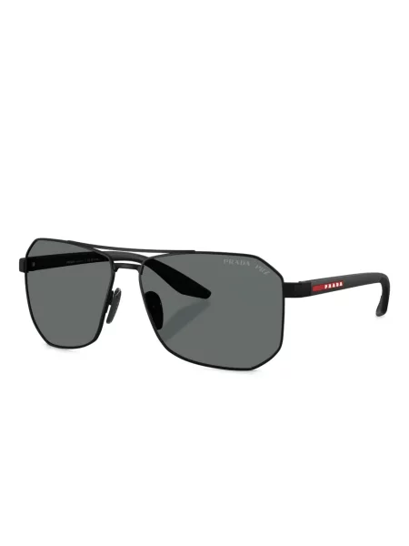 Ochelari de soare Prada Linea Rossa cu imprimeu geometric negru