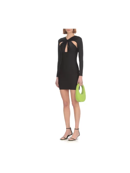Coperni sukienka Twisted Cut-Out Jersey Dress mini dopasowana czarny