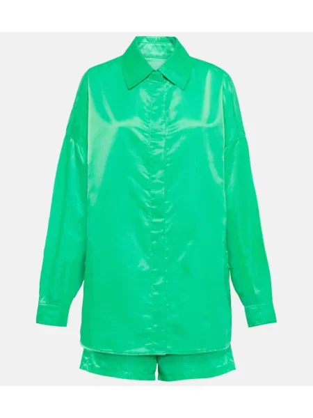 Pantaloni scurți The Frankie Shop cu perle verde