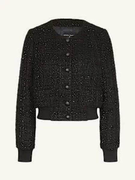 Kinga Mathe Żakiet Do Stroju Ludowego Luna Z Bouclé schwarz czarna