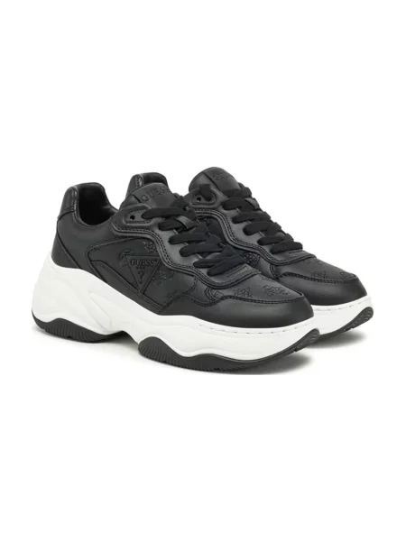 Sneakersy Guess skórzane czarne