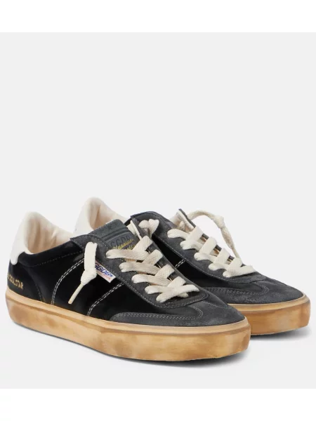 Sneakerși Golden Goose Milk din piele de căprioară gri