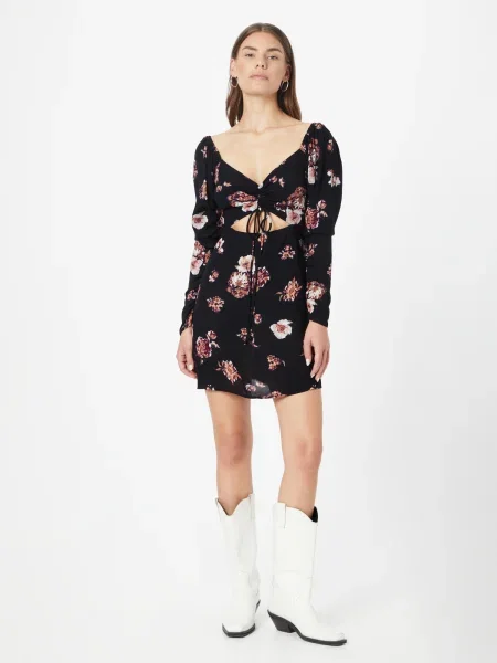 Nasty Gal Rochie albastru violet / portocaliu / negru alb