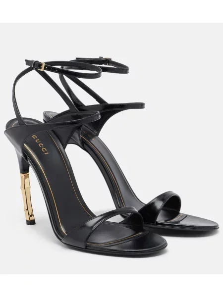Sandale Gucci din piele slingback negru