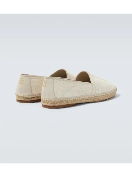 Espadrile Brunello Cucinelli din piele de căprioară alb