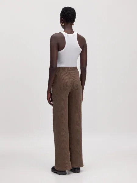 EDITED Pantaloni Corin Pants Corduroy maro