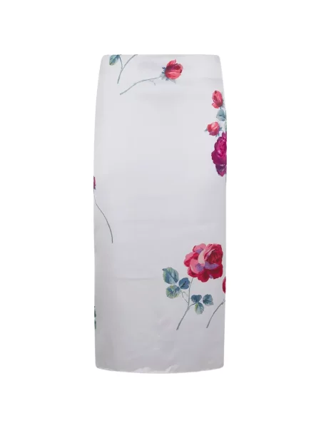 Fustă midi N°21 cu model floral cu imagine alb