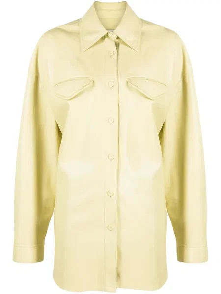 Cămașă Nanushka din piele verde