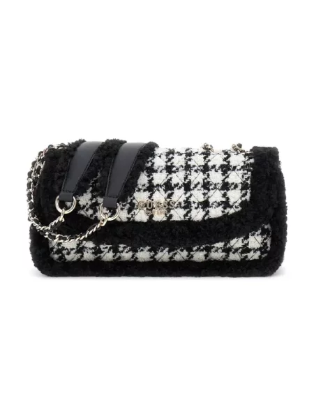 Guess Geantă pe umăr CRISTI | shearling negru