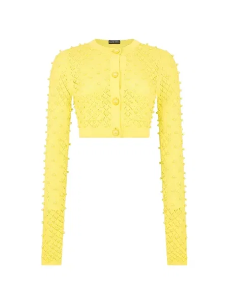 Kardigan David Koma żółty