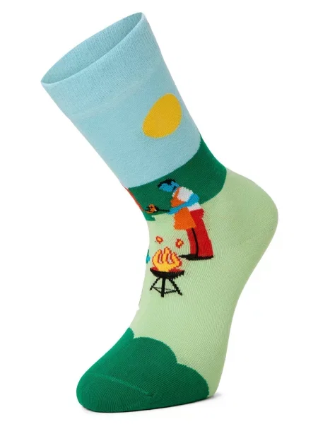 Happy Socks Skarpety Mężczyźni zielony|niebieski|czerwony wzorzysty czerwone