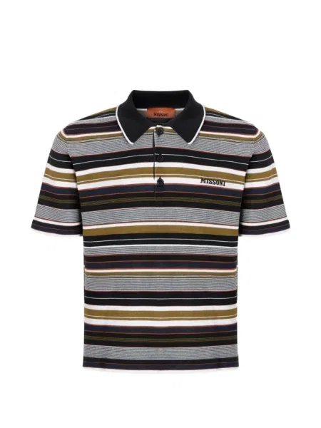Polo Missoni cu broderie gri