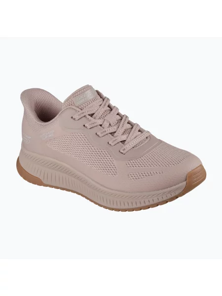 Дамски обувки SKECHERS Bobs Squad 4 Staple Look beige бежово