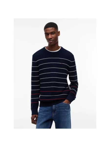 Pruhovaná mikina Tommy Jeans modrá