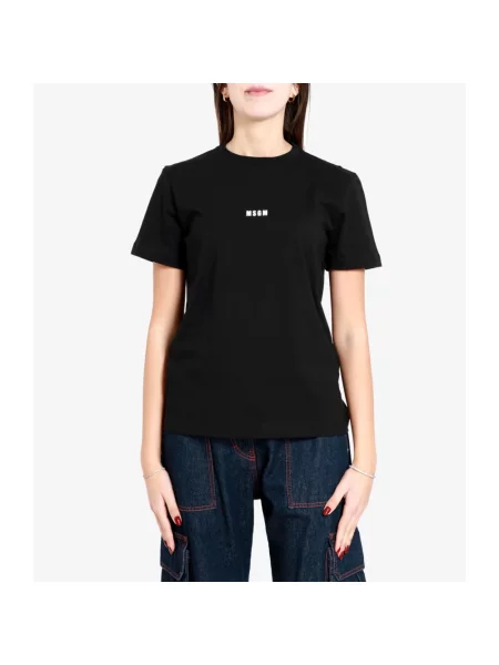 MSGM t-shirt gładki czarny