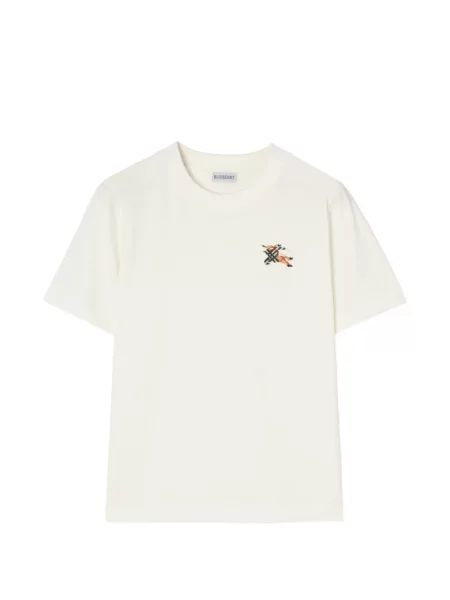 Tricou Burberry în carouri alb