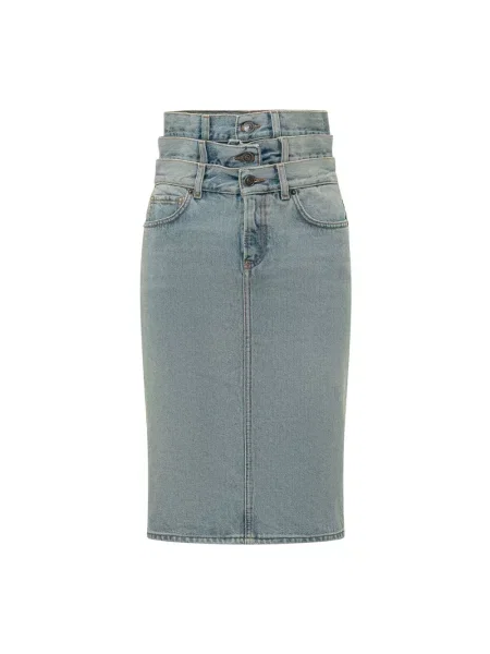 Spódnica jeansowa Fiorucci niebieska