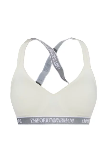 Сутиен Emporio Armani с автограф бяло